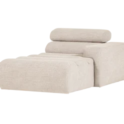 Novi chaise longue element arm rechts boucle naturel