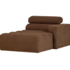 Novi chaise longue element arm rechts boucle mokkabruin
