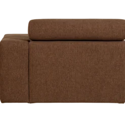 Novi chaise longue element arm rechts boucle mokkabruin