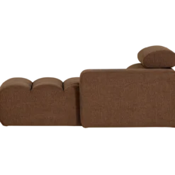 Novi chaise longue element arm rechts boucle mokkabruin