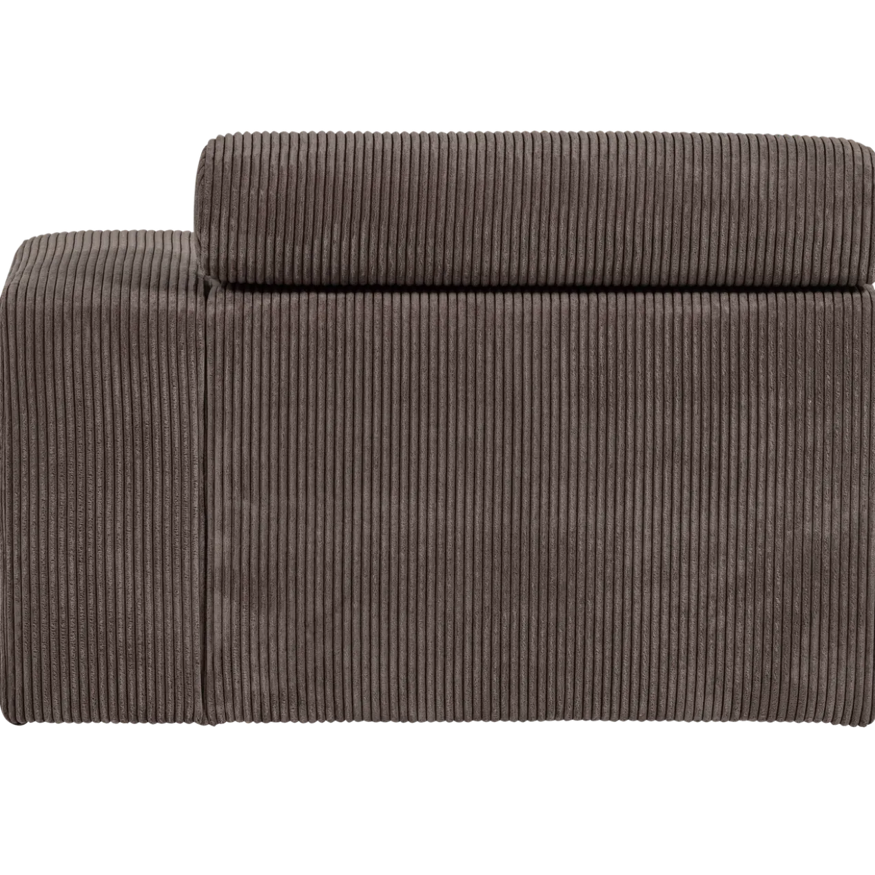 Novi chaise longue element arm rechts ribstof grijsbruin
