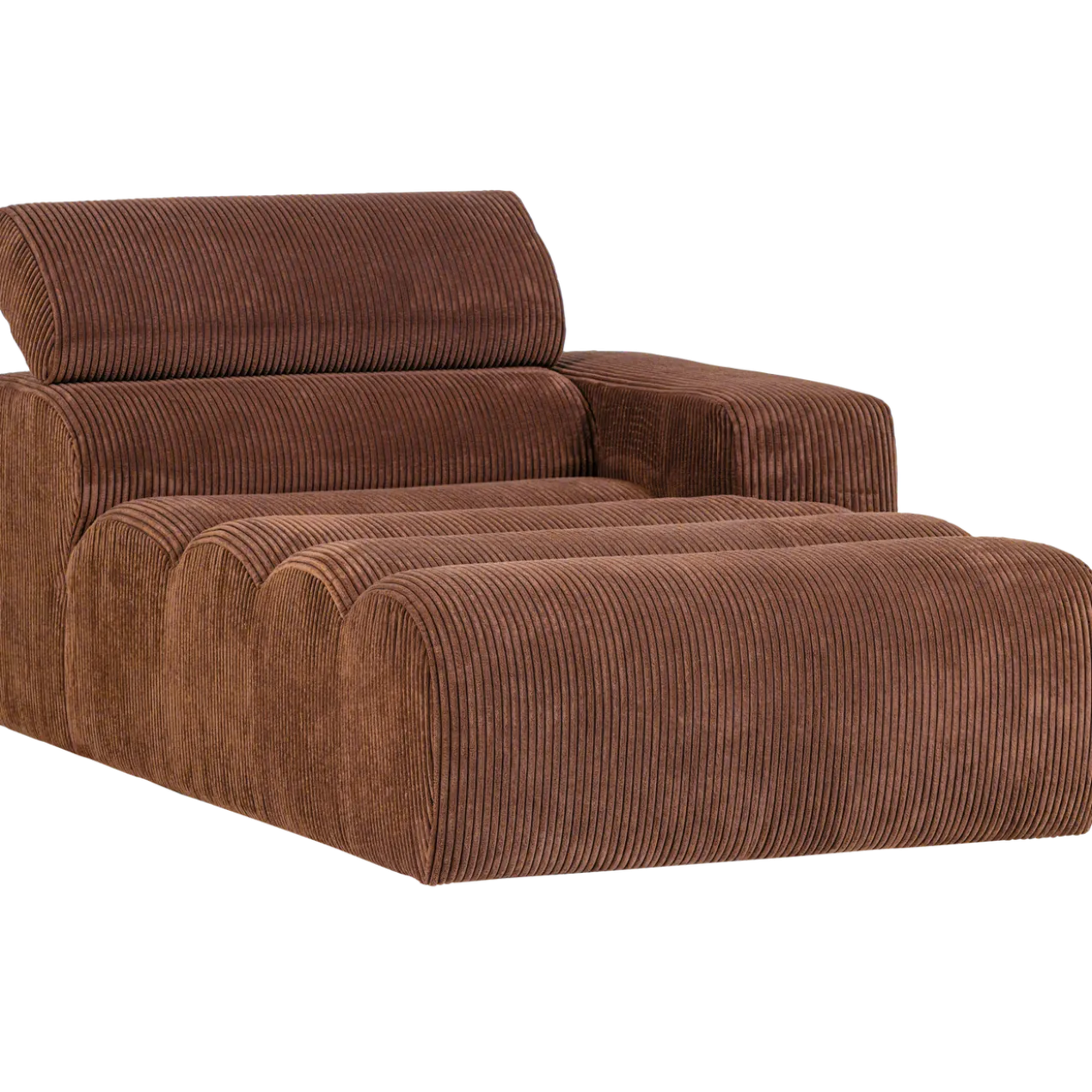 Novi chaise longue element arm rechts ribstof terra
