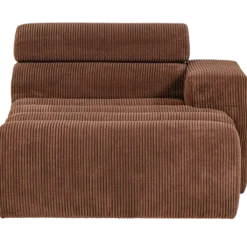 Novi chaise longue element arm rechts ribstof terra