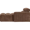 Novi chaise longue element arm rechts ribstof mokkabruin