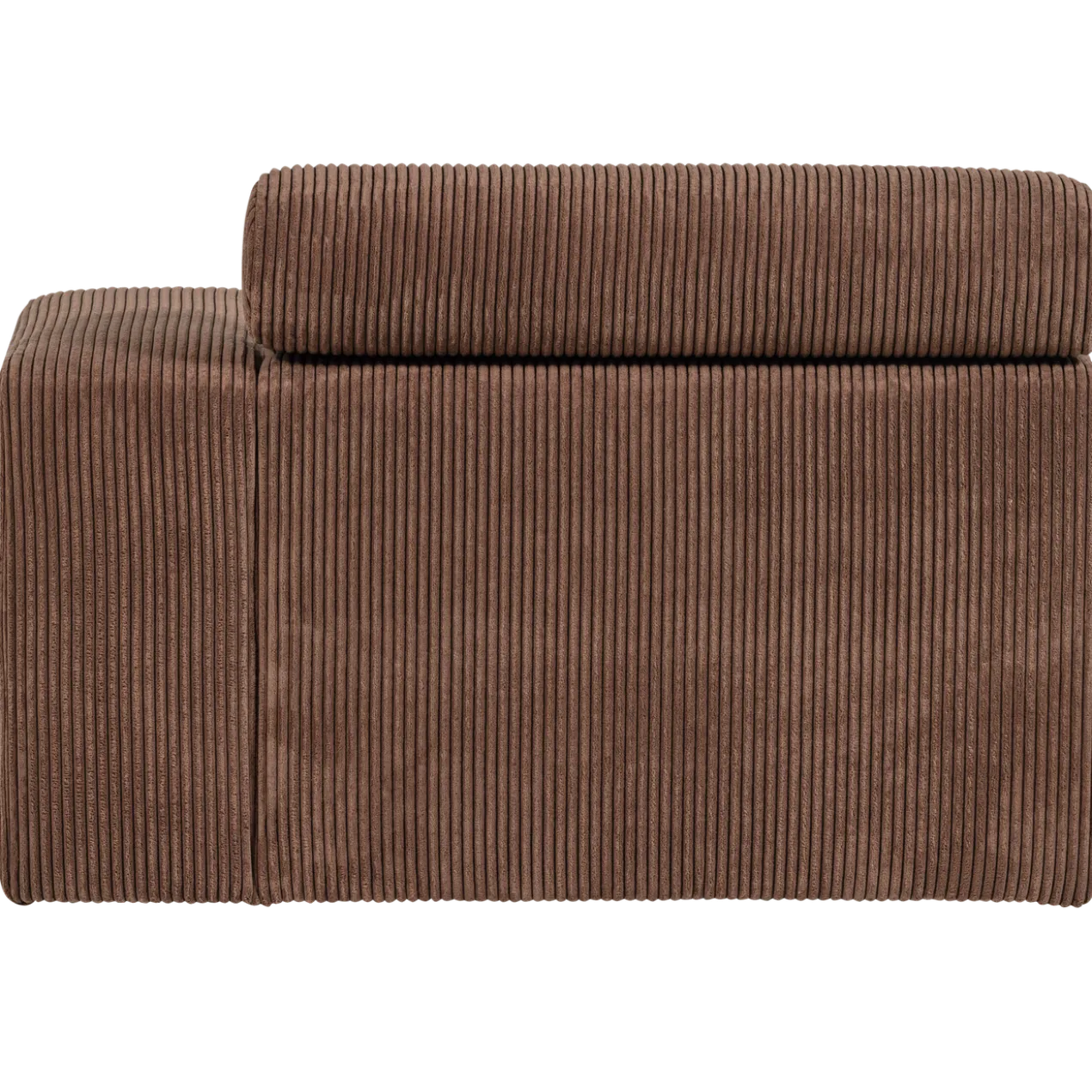 Novi chaise longue element arm rechts ribstof mokkabruin