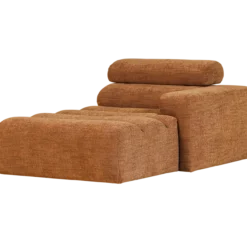 Novi chaise longue element arm rechts oranje melange