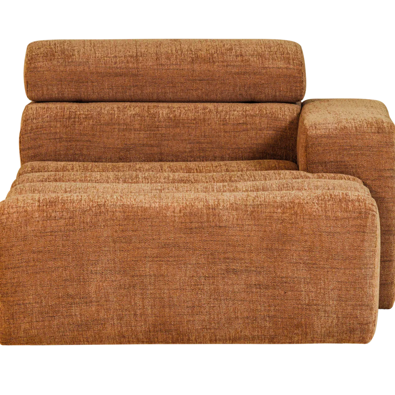 Novi chaise longue element arm rechts oranje melange