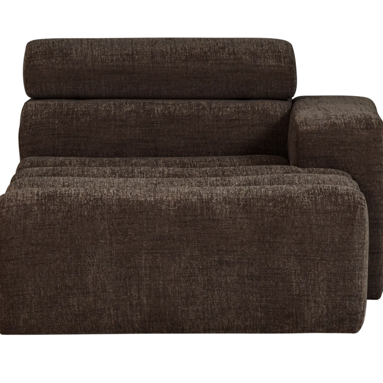 Novi chaise longue element arm rechts donkerbruin melange