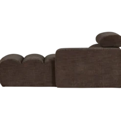 Novi chaise longue element arm rechts donkerbruin melange