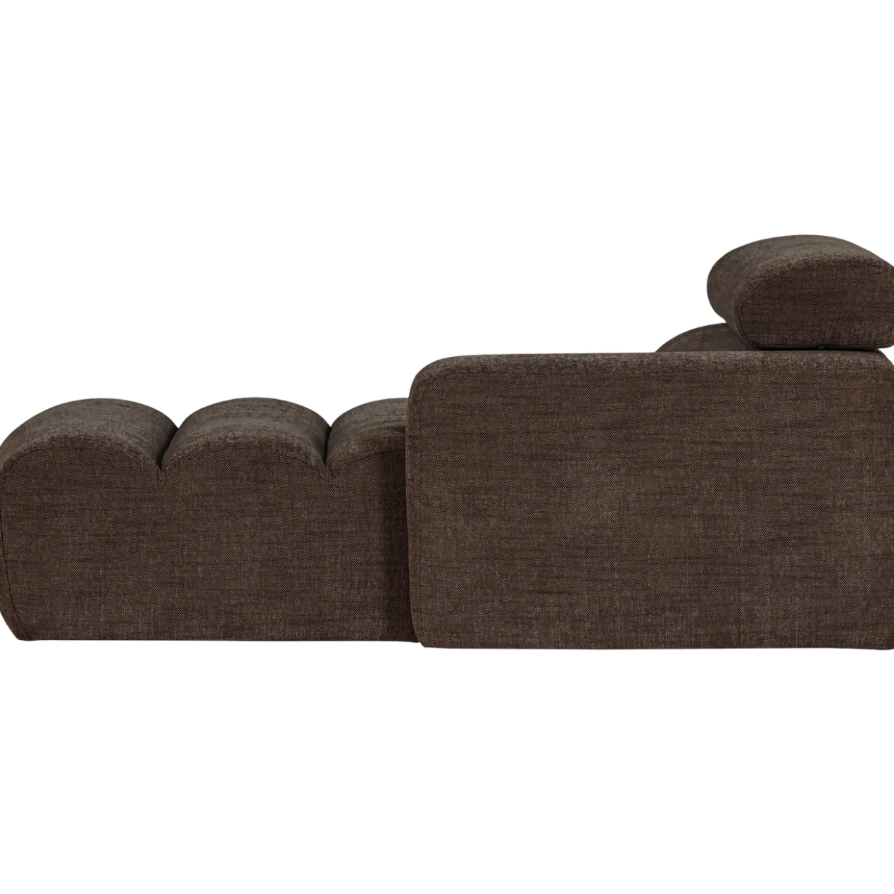 Novi chaise longue element arm rechts donkerbruin melange