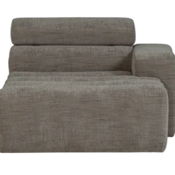 Novi chaise longue element arm rechts grijs melange