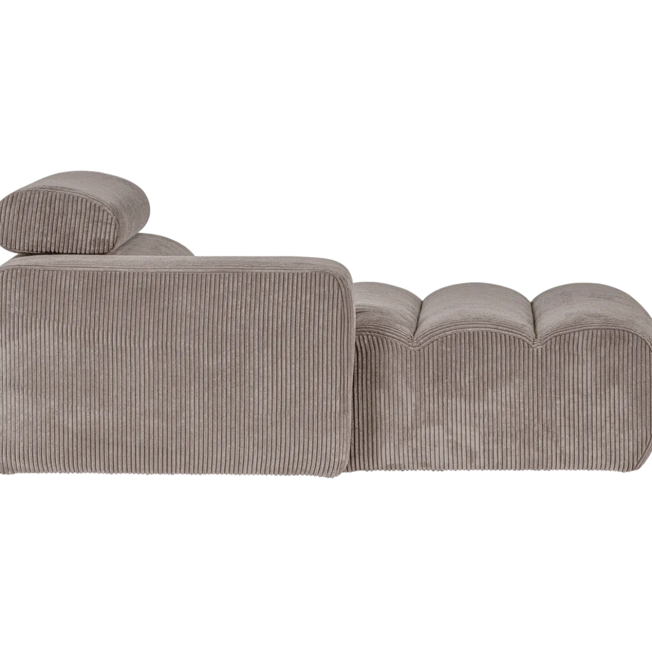 Novi chaise longue element arm links ribstof zand