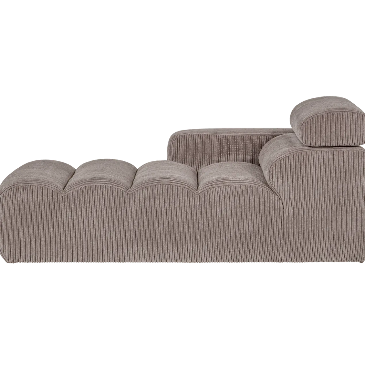 Novi chaise longue element arm links ribstof zand