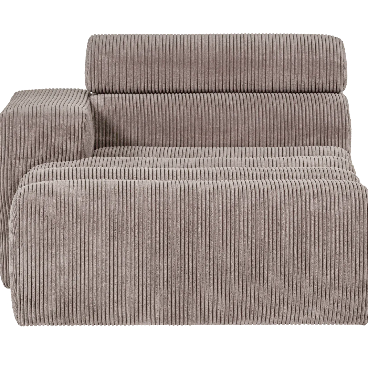 Novi chaise longue element arm links ribstof zand