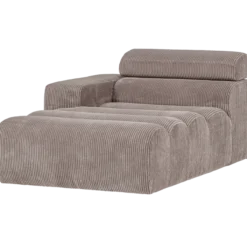 Novi chaise longue element arm links ribstof zand