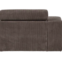 Novi chaise longue element arm links ribstof grijsbruin