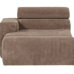 Novi chaise longue element arm links ribstof taupe