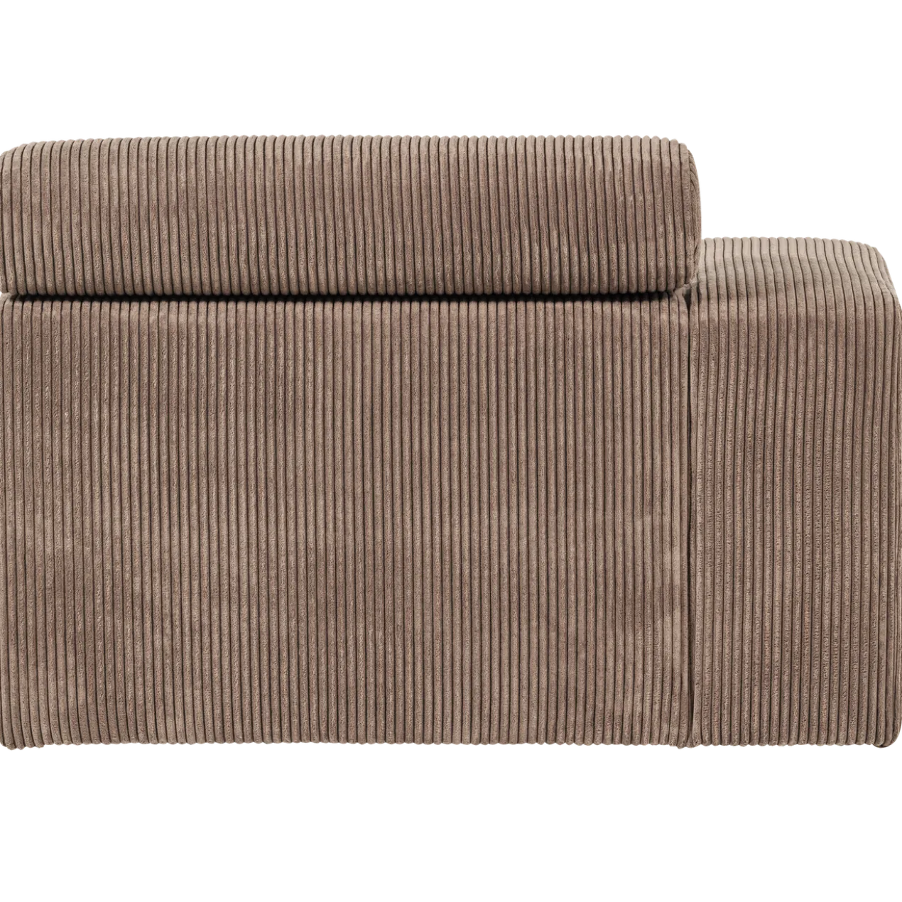 Novi chaise longue element arm links ribstof taupe