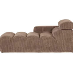 Novi chaise longue element arm links ribstof taupe