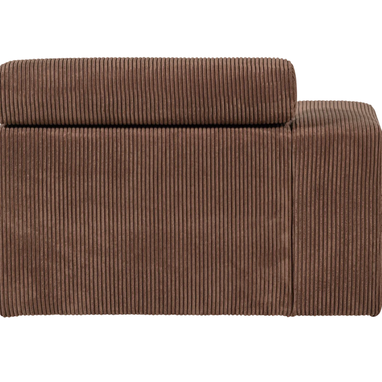 Novi chaise longue element arm links ribstof mokkabruin