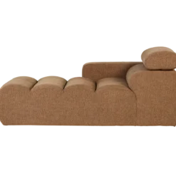 Novi chaise longue element arm links boucle karamelbruin