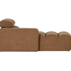 Novi chaise longue element arm links boucle karamelbruin