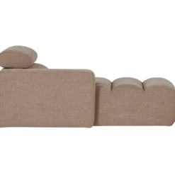Novi chaise longue element arm links boucle taupe