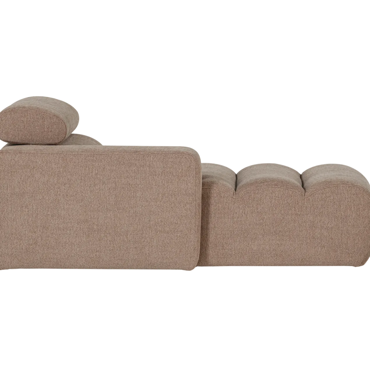 Novi chaise longue element arm links boucle taupe