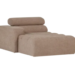 Novi chaise longue element arm links boucle taupe