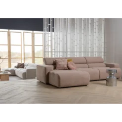 Novi chaise longue element arm links boucle taupe