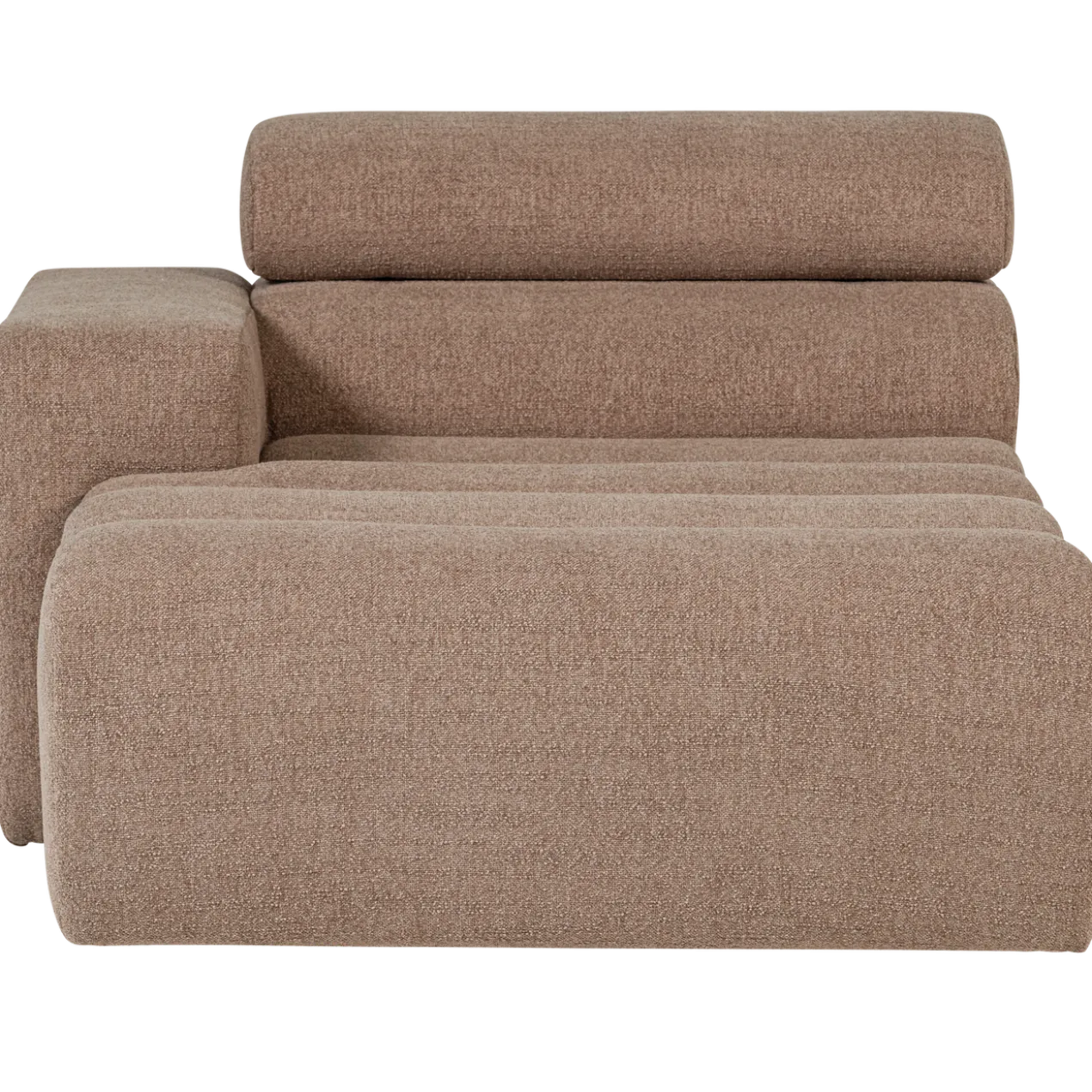 Novi chaise longue element arm links boucle taupe