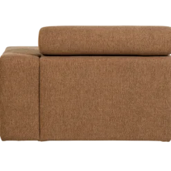 Novi chaise longue element arm rechts boucle karamelbruin