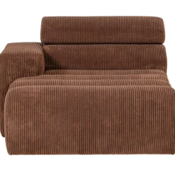 Novi chaise longue element arm links ribstof terra