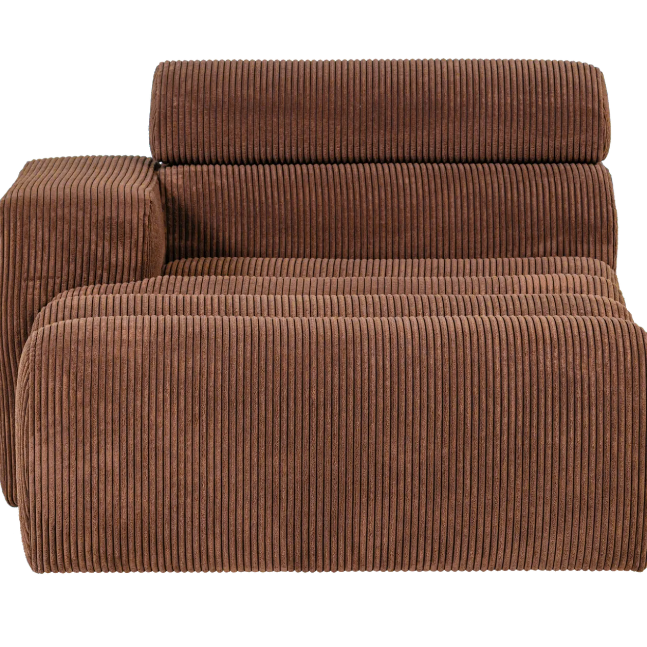 Novi chaise longue element arm links ribstof terra