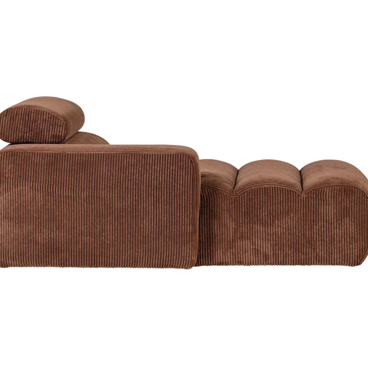 Novi chaise longue element arm links ribstof terra