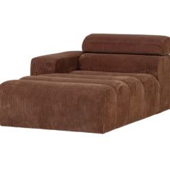 Novi chaise longue element arm links ribstof terra