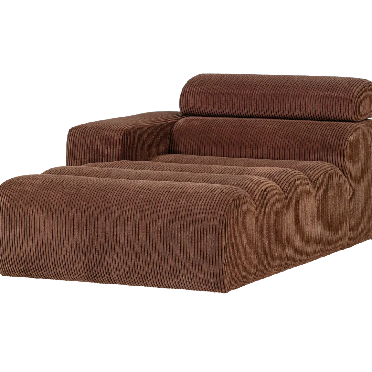 Novi chaise longue element arm links ribstof terra