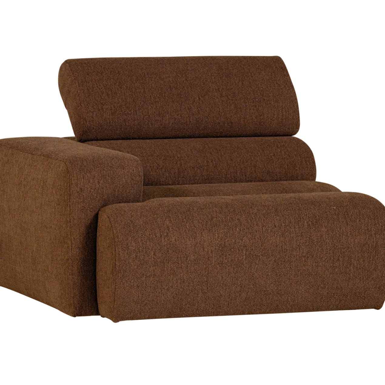 Novi 1-zits element arm links boucle mokkabruin
