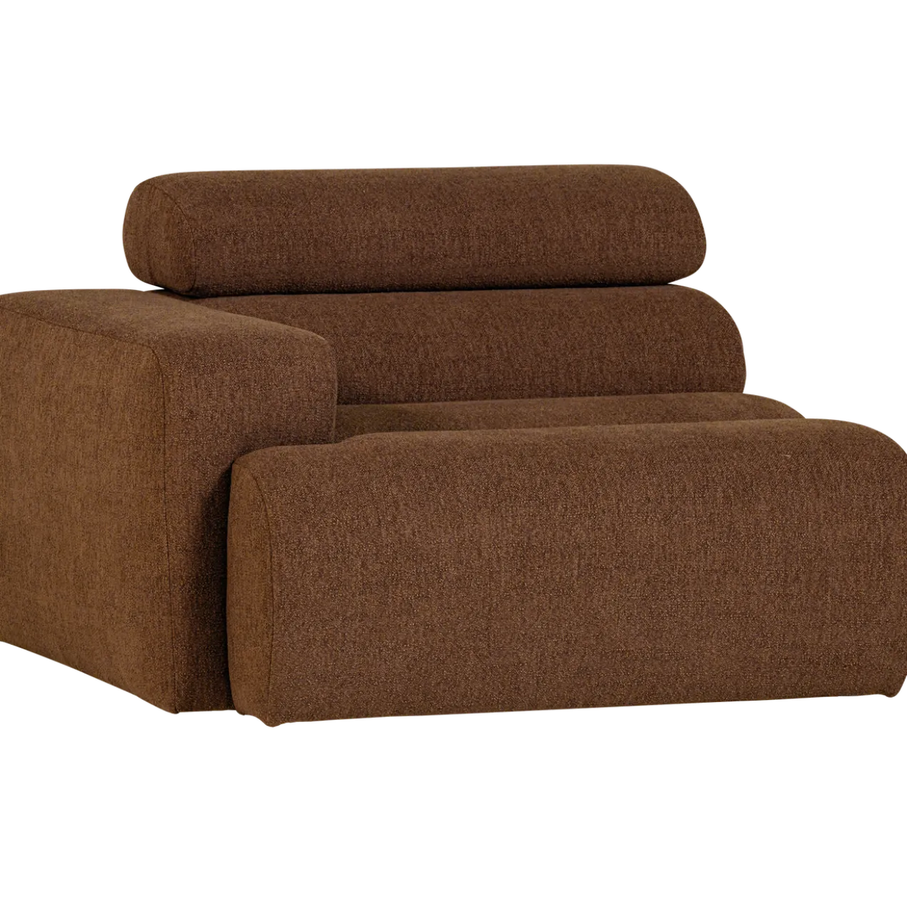 Novi 1-zits element arm links boucle mokkabruin