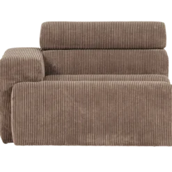 Novi 1-zits element arm links ribstof taupe