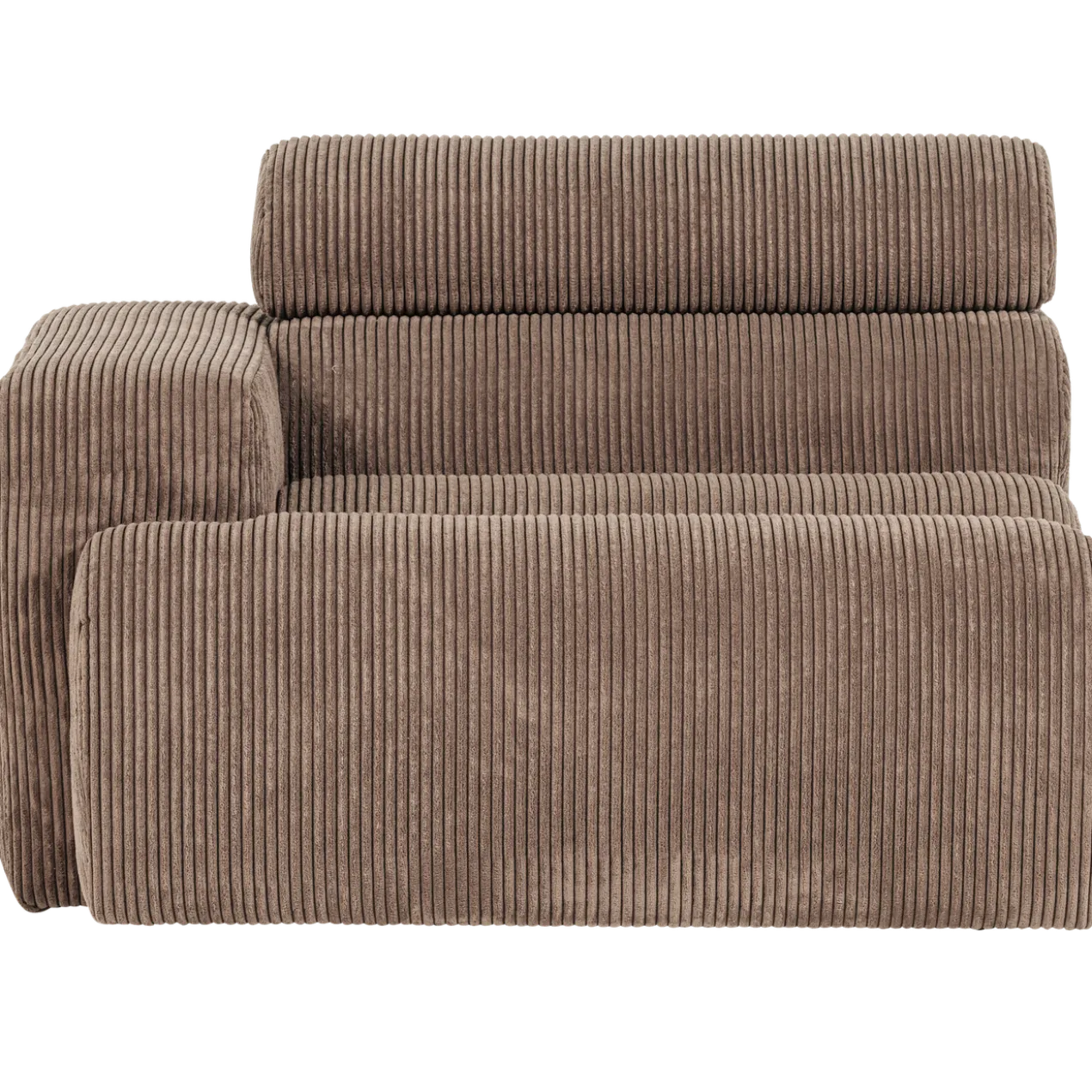 Novi 1-zits element arm links ribstof taupe