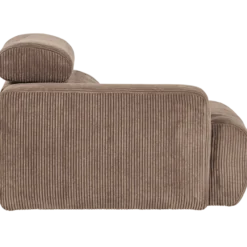 Novi 1-zits element arm links ribstof taupe