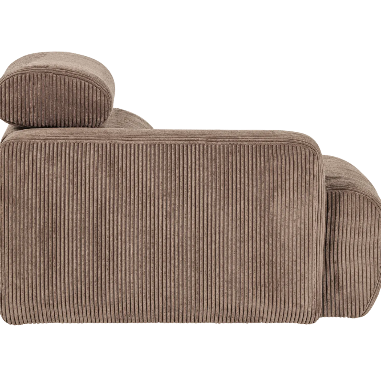 Novi 1-zits element arm links ribstof taupe