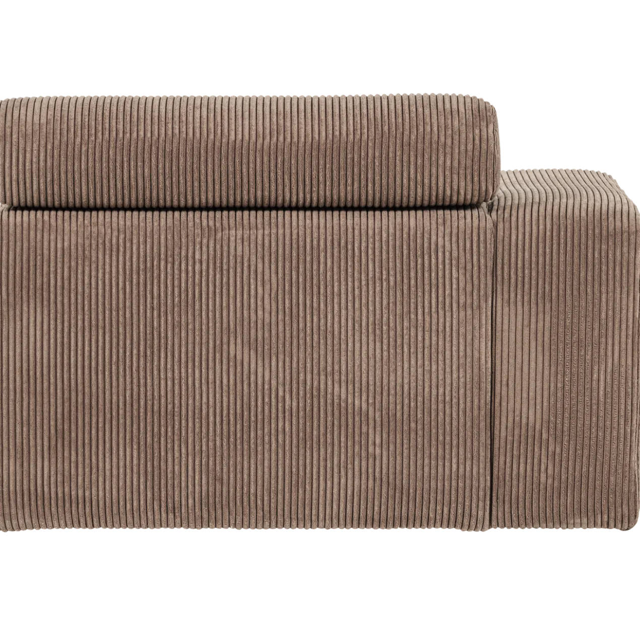 Novi 1-zits element arm links ribstof taupe