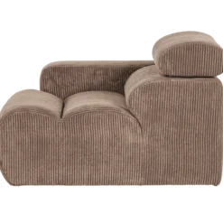 Novi 1-zits element arm links ribstof taupe