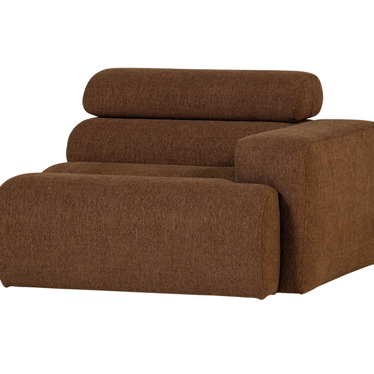 Novi 1-zits element arm rechts boucle mokkabruin