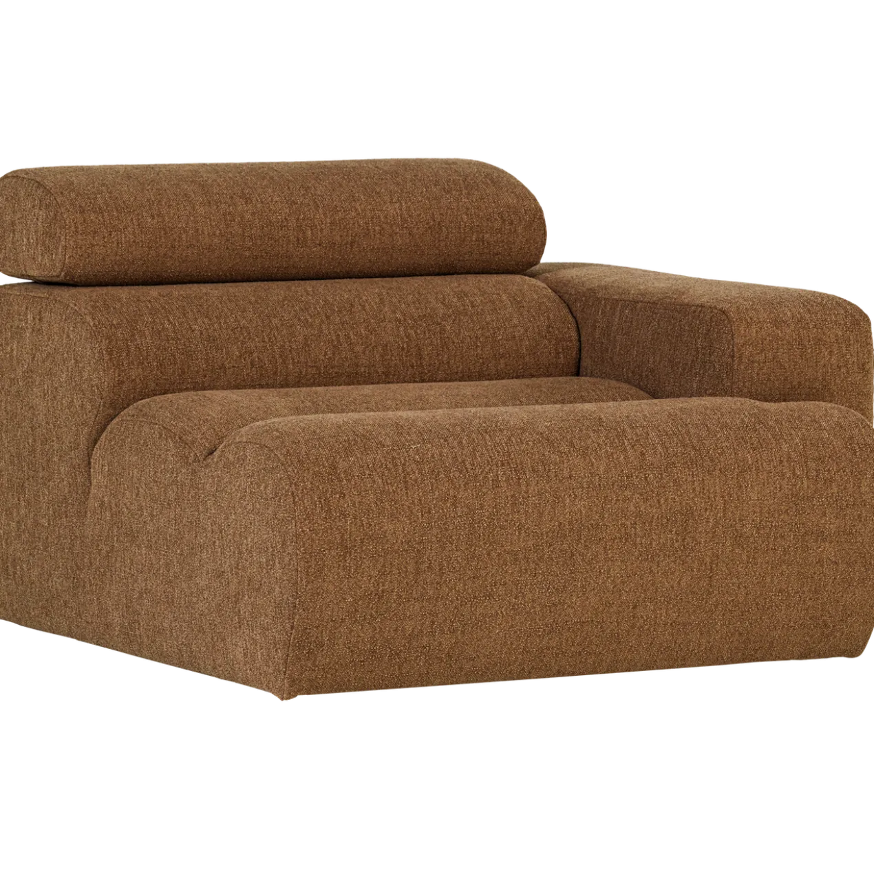 Novi 1-zits element arm rechts boucle karamelbruin