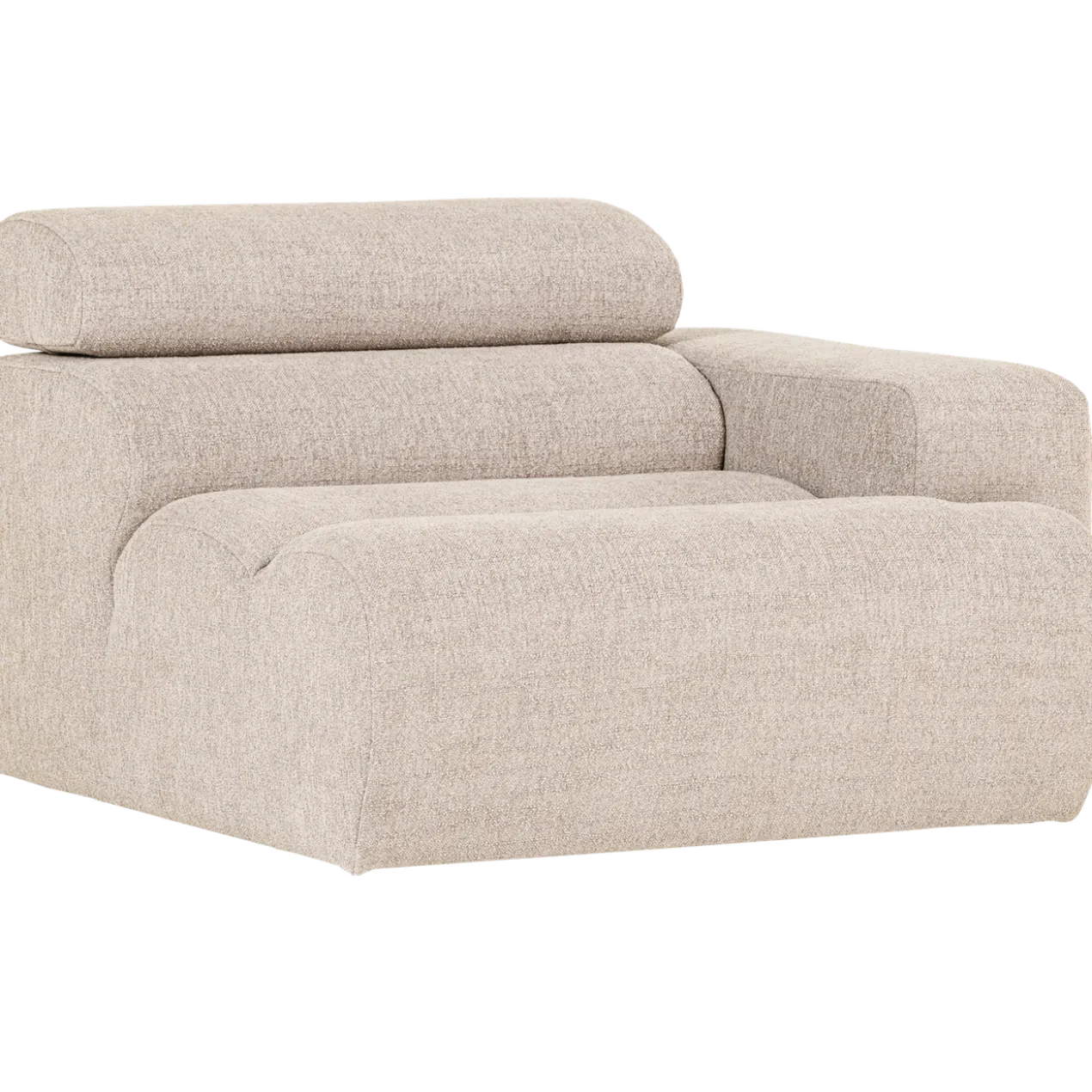 Novi 1-zits element arm rechts boucle naturel