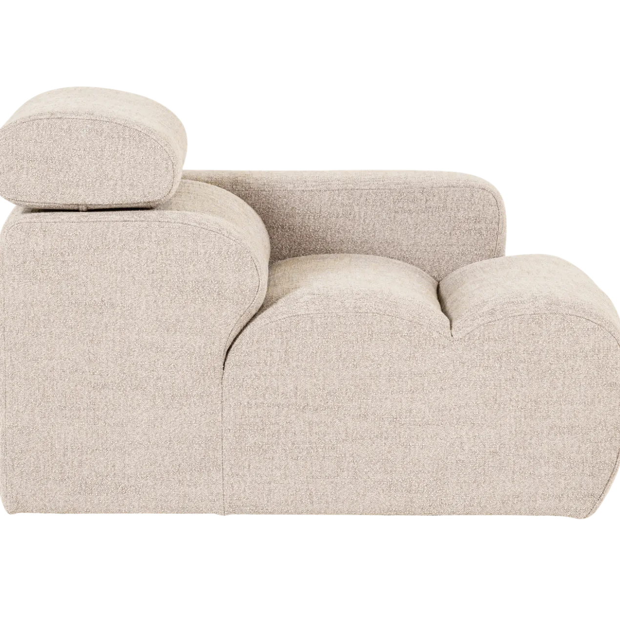 Novi 1-zits element arm rechts boucle naturel