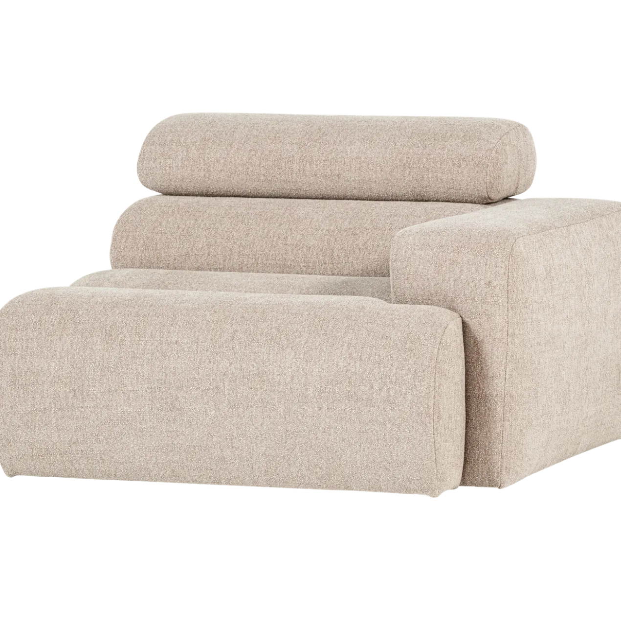Novi 1-zits element arm rechts boucle naturel